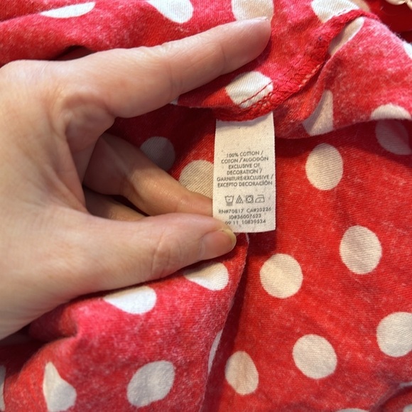 Victoria’s Secret Button Pajama Top Polka Dots Christmas Valentines Day - Picture 6 of 6